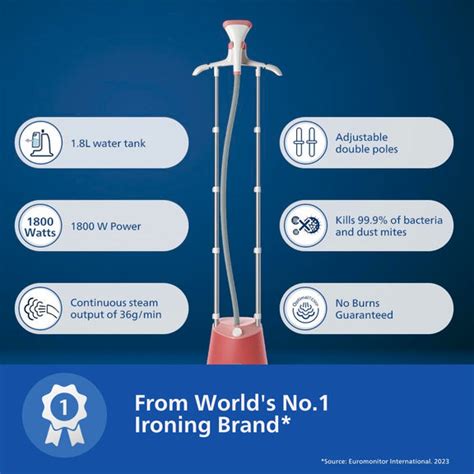 Buy Philips 1800 Watts Standing Garment Steamer - STE1020/40