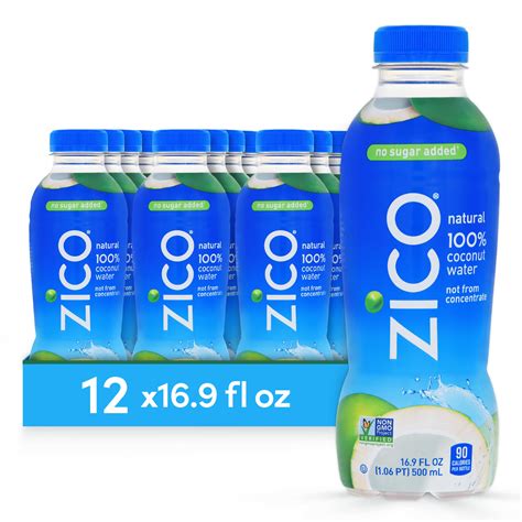 Zico 100% Coconut Water Drink - 12 Pack, Natural Flavored - No Sugar ...