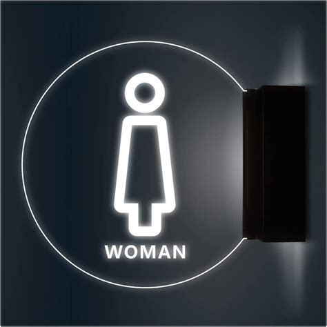 Buy YZDKJDZ Illuminated Restroom Signs, Bathroom Door Lighted Sign,Men ...