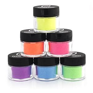 NEW! Neon Fine Glitter Powder Kit (6PK) - Solvent Resistant, Matte ...