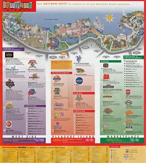 Printable Downtown Disney Map