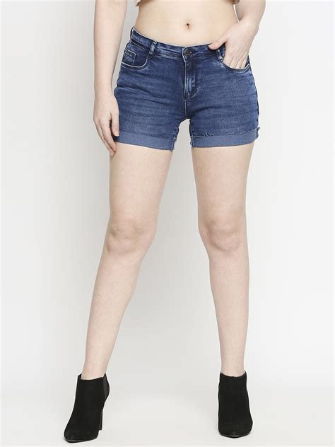 Buy Women High-Rise Slim Fit Shorts | Kraus Jeans