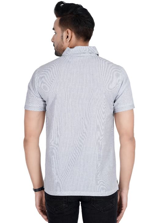 Black & White Twill Weave Polo T-Shirt – Shramdaan