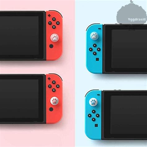 Nintendo Switch ジョイコン用 アナログスティック カバー シリコン素材 肉球 グリーン ピンク ブルー Joy-con ...