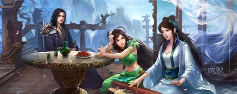 Download wallpaper girl, spring, art, hero, guy, traditional clothing ...