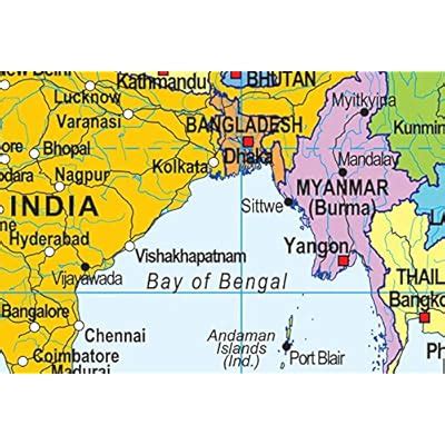 Buy Giant Mounted Political Map of the World (140 x 86cm) on Rigid 3mm ...