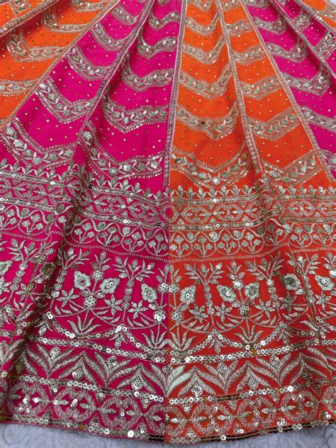 Orange Wedding Lehenga Choli for women – Ville Fashions