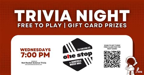 Trivia Night at The One Stop at Asheville Music Hall, Asheville Music ...