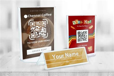 Customizable Acrylic Desk Stands - Display Your Brand with Printo!