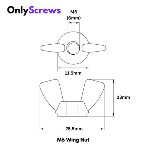 M6 Wing Nut SS304 (Dia. 6mm) – OnlyScrews