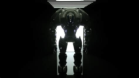 Download wallpaper 3840x2160 cyborg, robot, technology, glow hd background