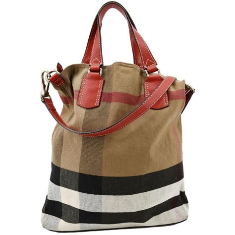 Burberry Susanna Medium Check Canvas Bucket Shoulder Bag