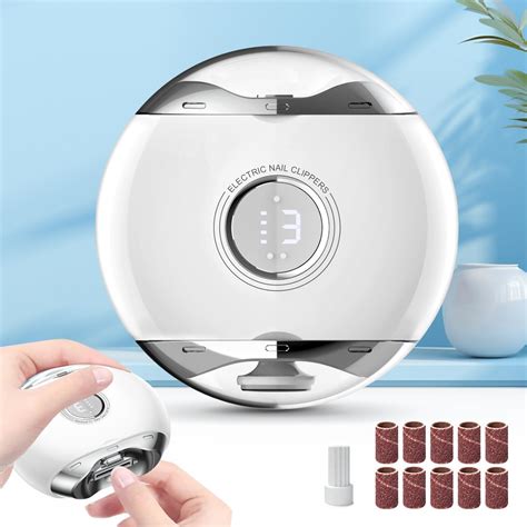 Amazon.com: Yibosoar Electric Automatic Nail Clipper with LED Light & 3 ...