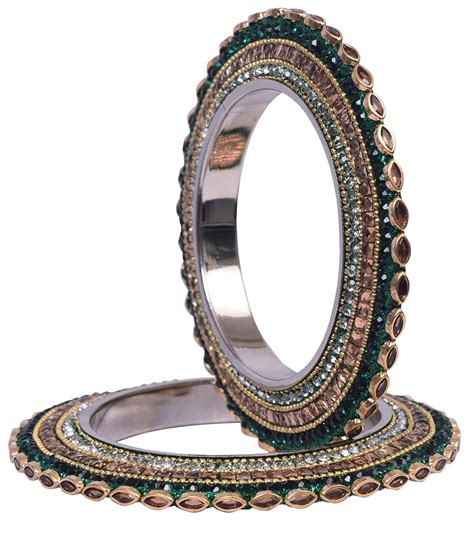 Sukriti Indian Traditional Stylish Kundan Pacheli Bangadi Brass Bangle ...