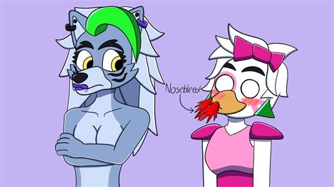 Roxanne Wolf x Glamrock Chica (FNaF SB Fanart) by GwenAlvarez36 on ...