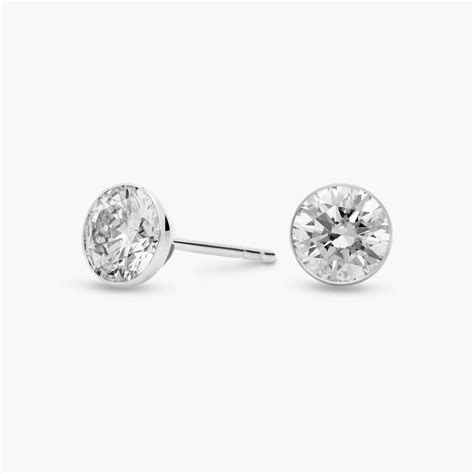Floating Diamond Stud Earrings in 14k White Gold (2 ct. tw.)