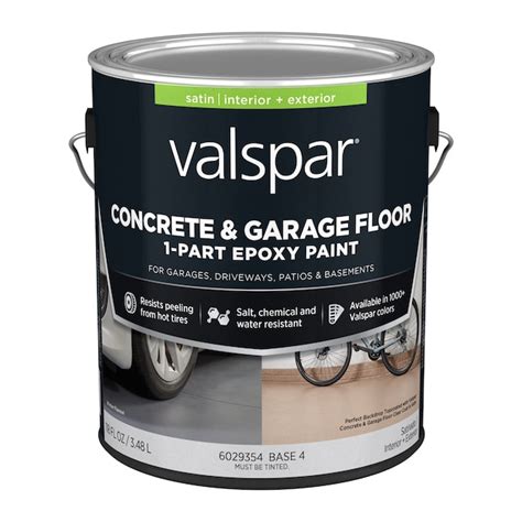 Valspar 1-part Base 4 Epoxy Concrete and Garage Floor Paint ( 1-gallon ...