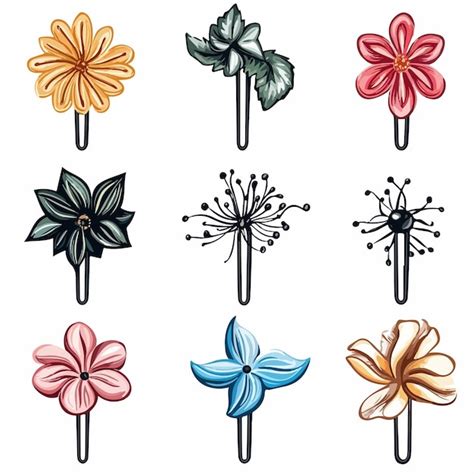 Stylish hair pins design vector illustration | Premium AI-generated vector