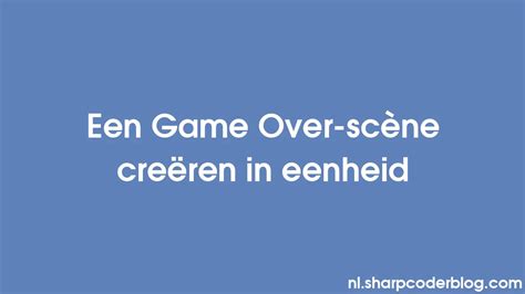 Game Over Screen Unity 的图像结果