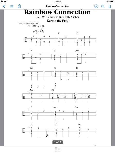 Image result for Rainbow Connection Banjo Chords