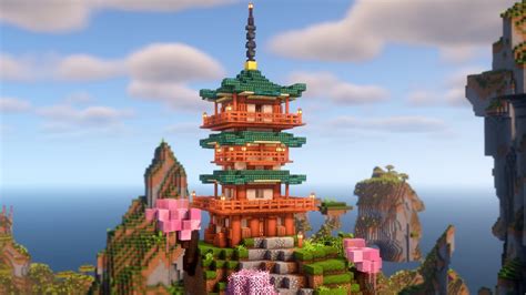 Small Minecraft Pagoda Tutorials 的图像结果