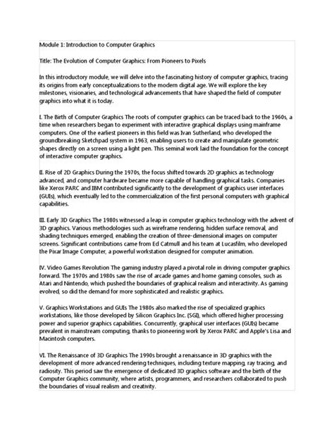 Computer Graphics History 的图像结果