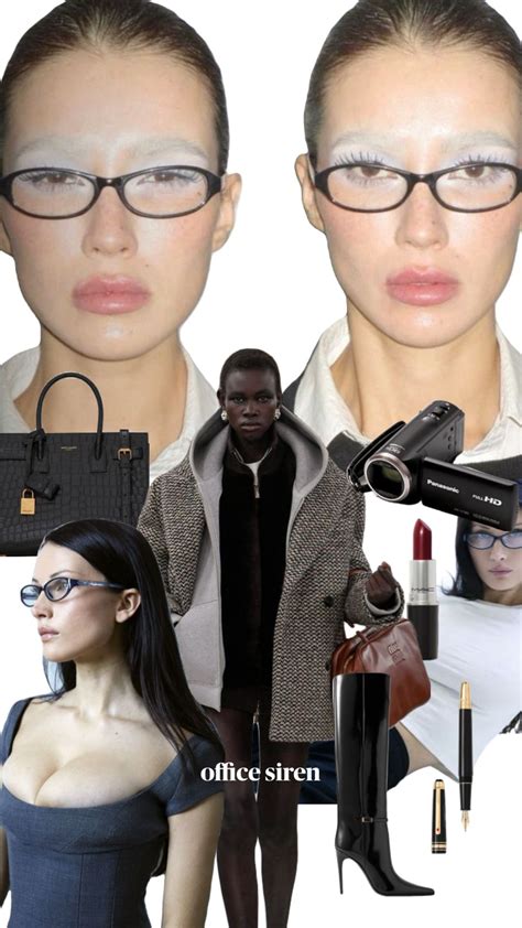 office siren aesthetic | Girls with glasses, Mood board fashion, Siren