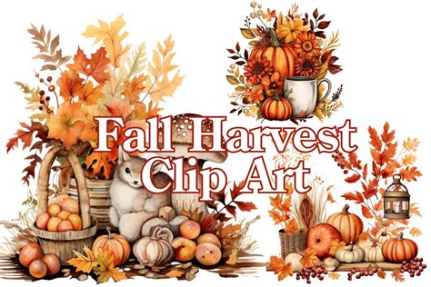 Fall Harvest Clip Art Collection 2 Graphic by Sunny Jar Designs ...