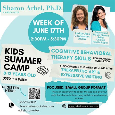 Kids Summer Camp- Cognitive Behavioral Therapy Skills for Emotional ...