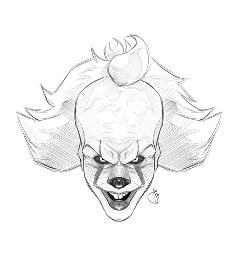 Clown Drawing Scary - Drawing.rjuuc.edu.np
