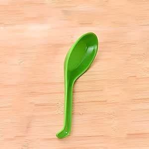 SaioStore Food Grade Plastic Soup Spoon, Hook Plastic Chinese Won Ton ...
