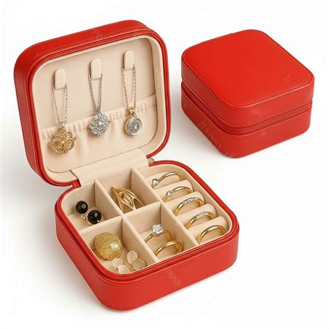 Portable Faux Leather Jewellery Box for Women | DMS Retail