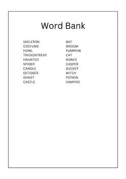 Halloween-Themed Crossword Puzzle for Elementary by The Learning Sphere