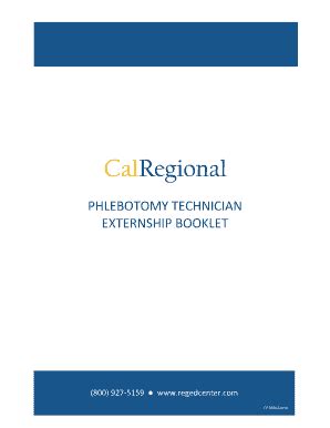 Fillable Online PHLEBOTOMY TECHNICIAN EXTERNSHIP BOOKLET Fax Email ...