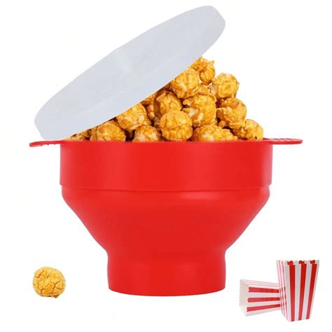 Microwave Popcorn Popper, Collapsible Silicone Popcorn Bowl ...