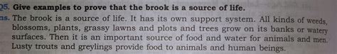How you can say that the Brook support life? - Brainly.in