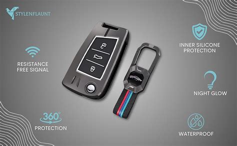 STYLENFLAUNT® Luxury Waterproof Soft Silicon Car Key Shell with ...
