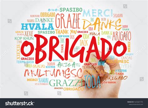 Obrigado Thank You Portuguese Word Cloud Stock Photo 1625681755 ...