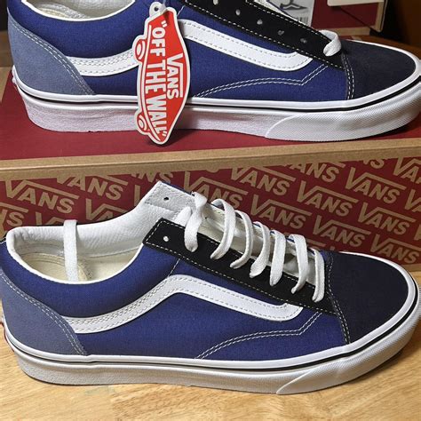 Vans Style 36 Color Block Navy Blue Black Shoes... - Depop