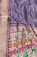 Purple Handloom Banarasi Pure Katan Silk Silver Zari Tanchui Tilfi ...