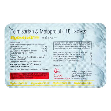 Bylenta M 50 Tablet | Uses, Side Effects, Price | Apollo Pharmacy