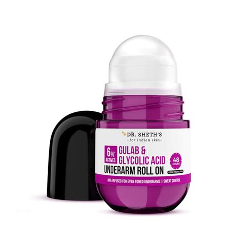 Gulab & Glycolic Acid Underarm Roll On - 50ml – Dr Sheth's