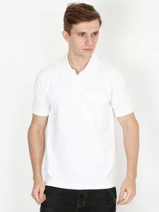 Fleximaa Solid Men Polo Neck White T-Shirt - Buy White Fleximaa Solid ...