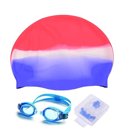 Buy HUMBLE Swimming Cap, Goggles, Ear Plug Combo for Men and Women ...
