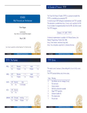 Fillable Online fileadmin cs lth EDA095 Web Protocols and Architecture ...