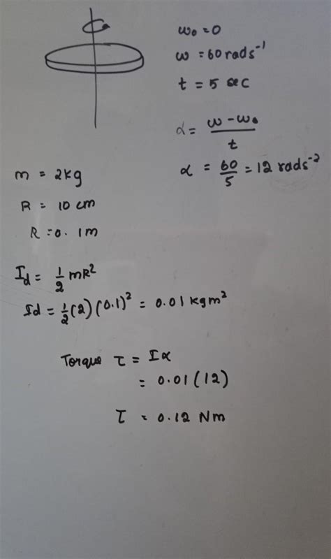 5. Starting from rest a disc attains an angular velocity of 60 rad/s in ...