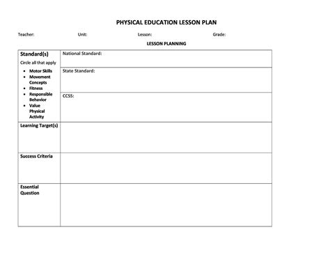 44 FREE Lesson Plan Templates [Common Core, Preschool, Weekly]