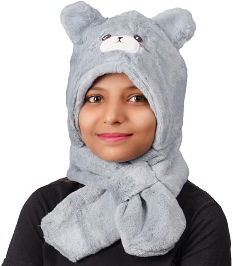 Buy Boy's & Girl's Winter Warm Faux Fur Bear Animal Balaclava Hat Full ...
