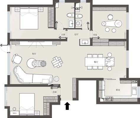 150平米三居户型图 – 设计本装修效果图