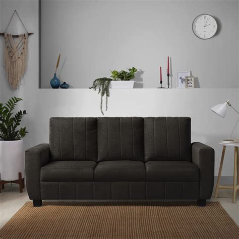 Sleepyhead Bae - 3 Seater Sofa (Fabric, Woody Brown) : Amazon.in ...